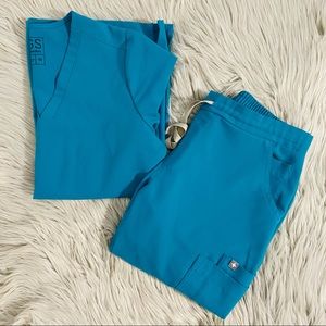 FIGS TEAL CASMA & YOLA SCRUB PAIR